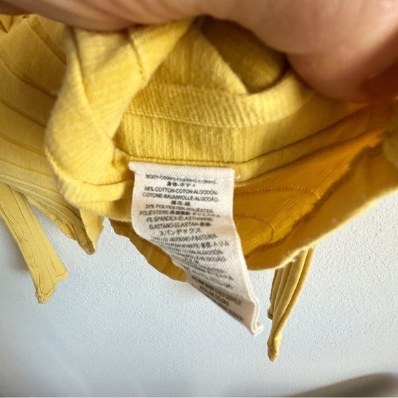 We The Free- Free People In The Mix Raw Edge Washed Henley Yellow XS - Picture 8 of 9